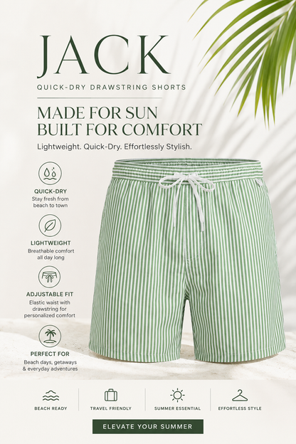 Jen | Short de bain à cordon de serrage Quick-Dry