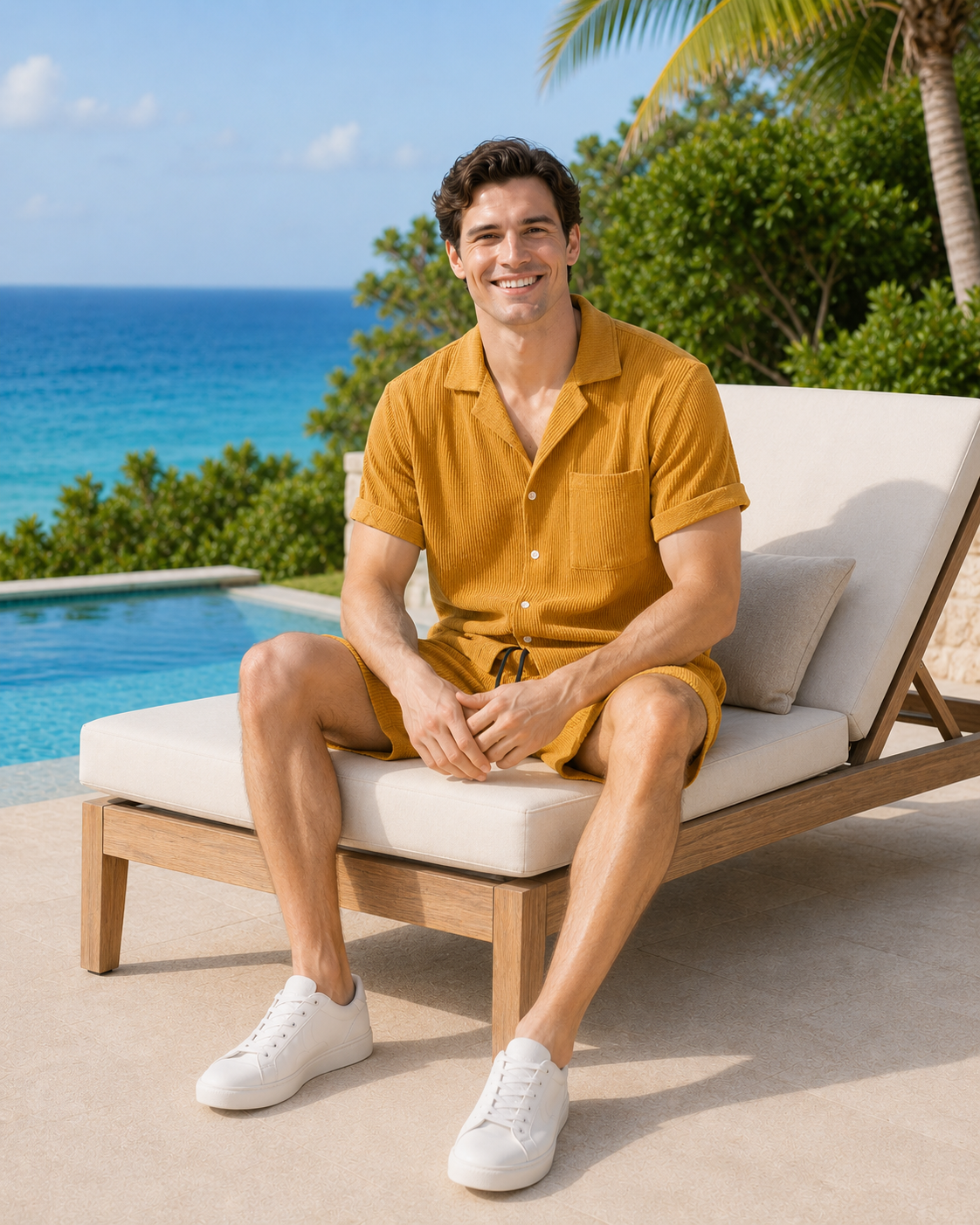 Aziel | Ensemble pour Hommes : Chemise et Short, Confort Aérien