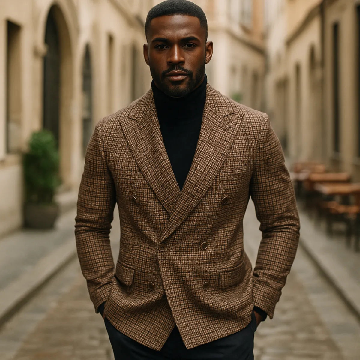 Théo | Blazer croisé à carreaux