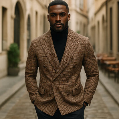 Théo | Blazer croisé à carreaux
