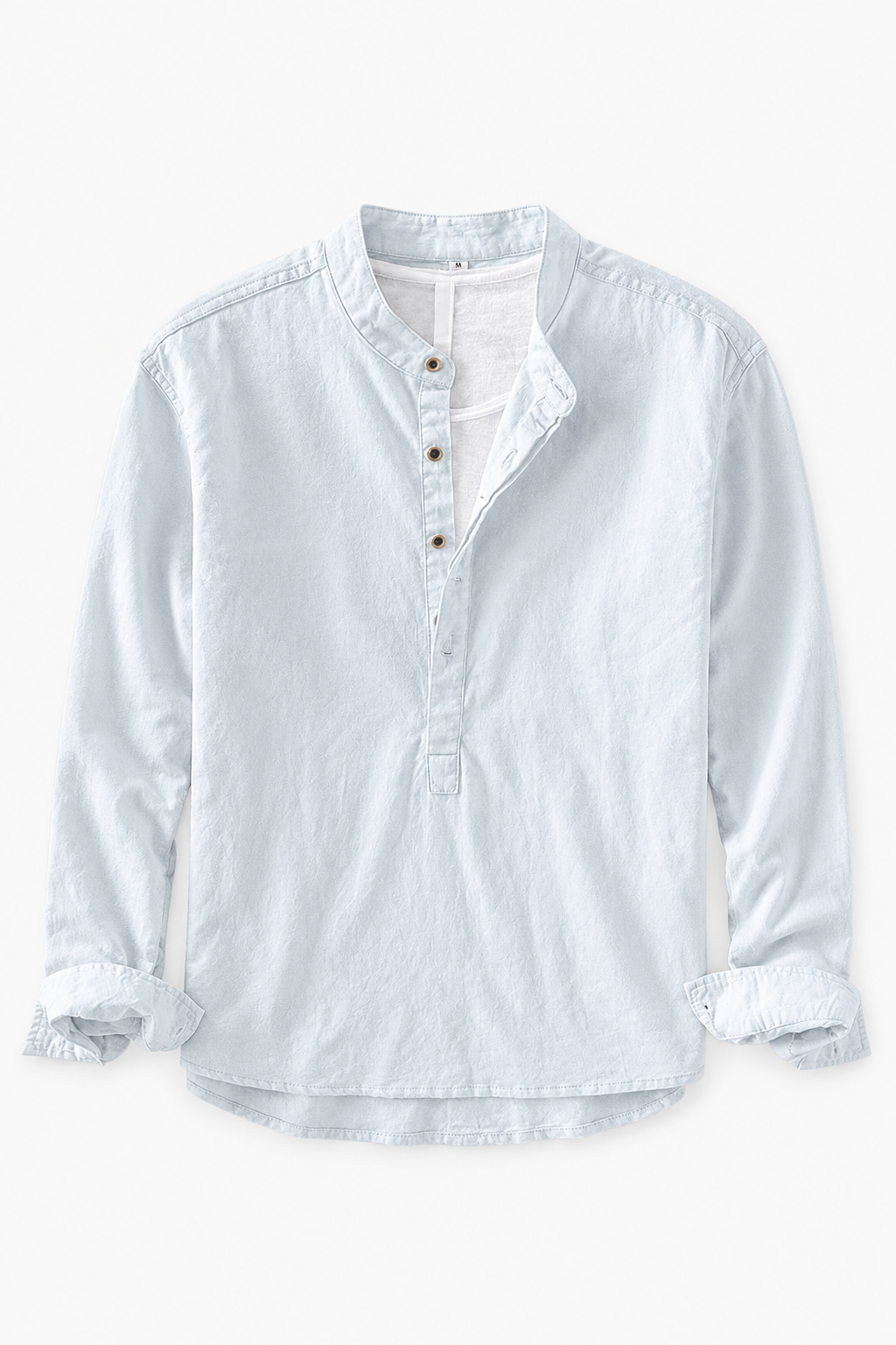 Kaizen | Chemise Henley en Lin Décontractée