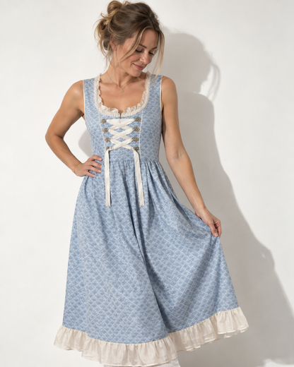 LUNA | Robe Dirndl Oktoberfest avec tablier