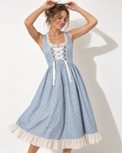 LUNA | Robe Dirndl Oktoberfest avec tablier
