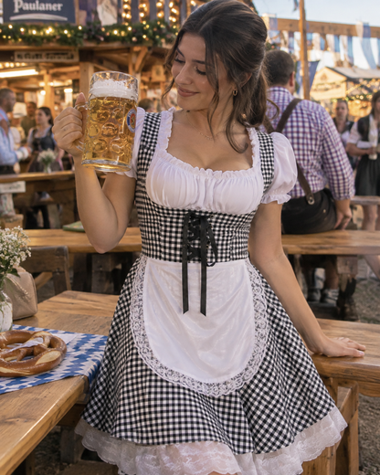 LYLA | Robe à carreaux de style Dirndl Oktoberfest