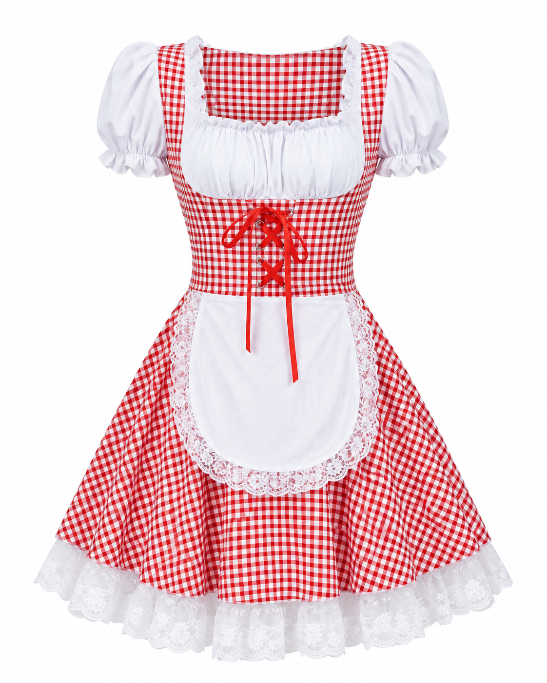 LYLA | Robe à carreaux de style Dirndl Oktoberfest
