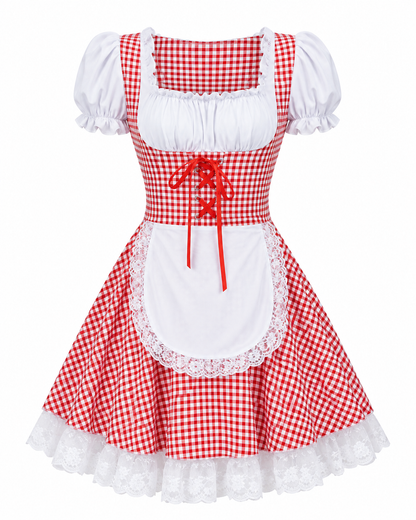 LYLA | Robe à carreaux de style Dirndl Oktoberfest