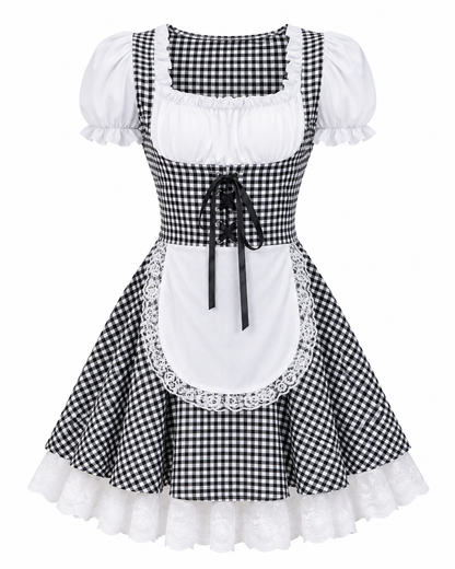 LYLA | Robe à carreaux de style Dirndl Oktoberfest