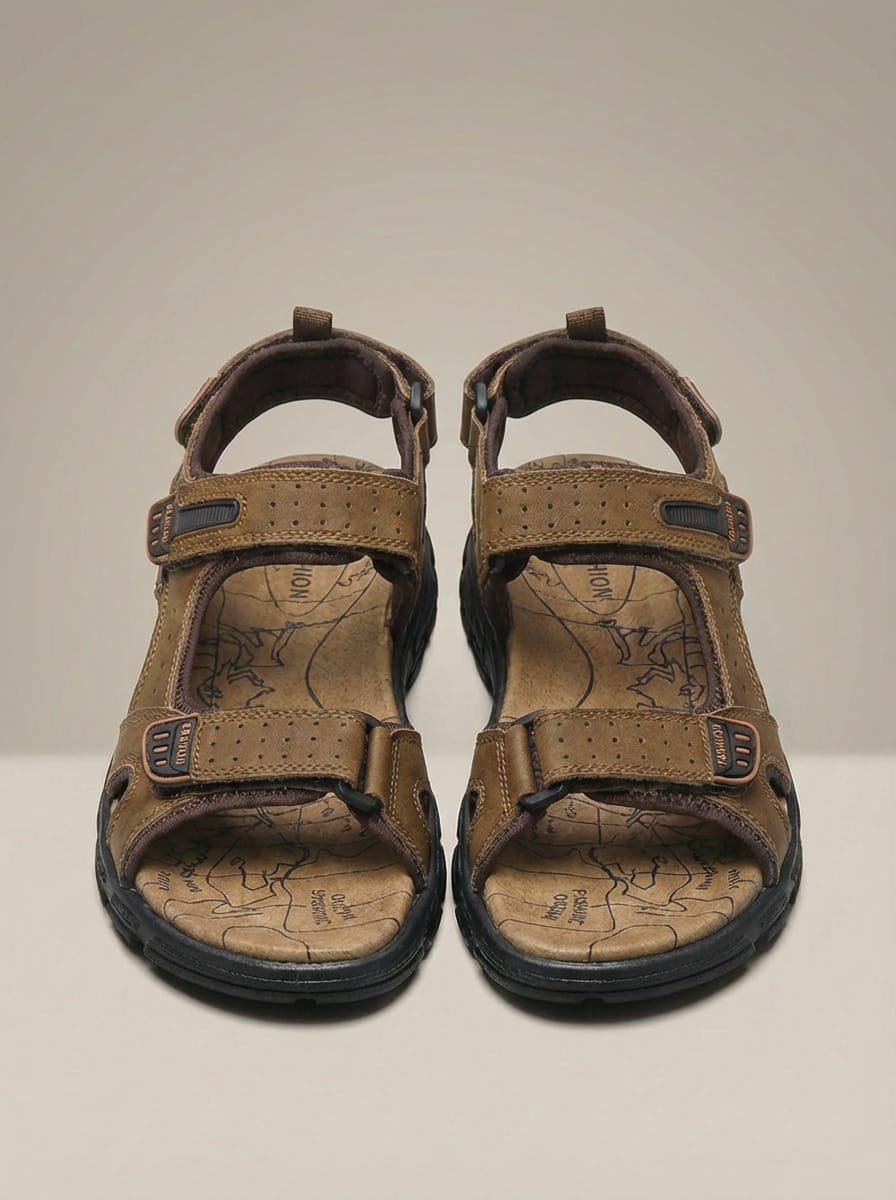 Griffin | Sandales Décontractées à Double Velcro pour Extérieur