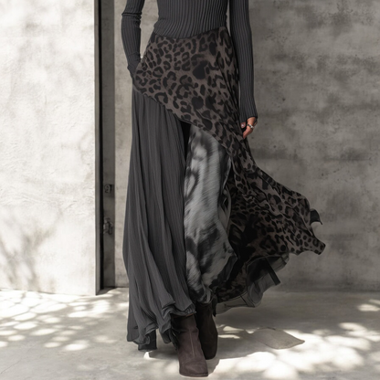NKEM | Robe longue avec imprimé léopard élégant