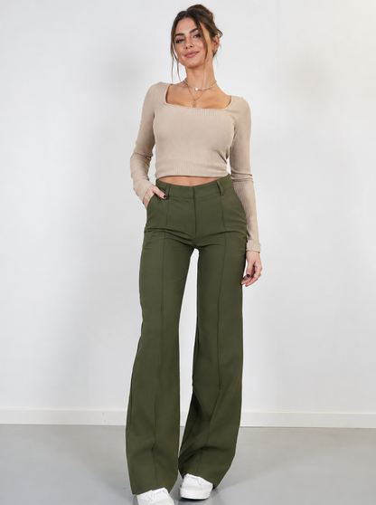 Oriana | Pantalon Palazzo Tailleur Taille Haute