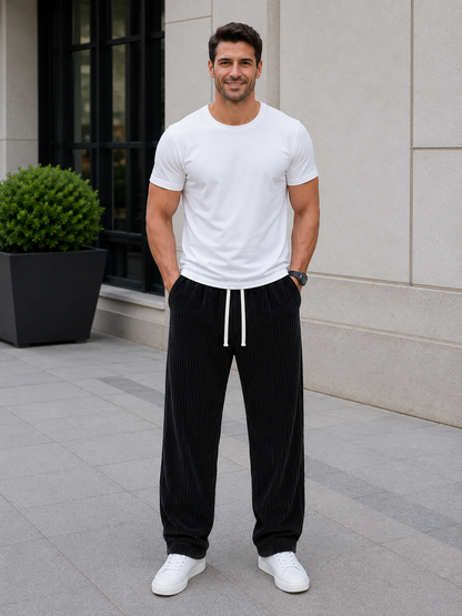 Orion | Pantalon en velours côtelé avec taille élastique