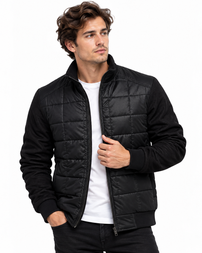 Damian | Veste matelassée avec manches en maille