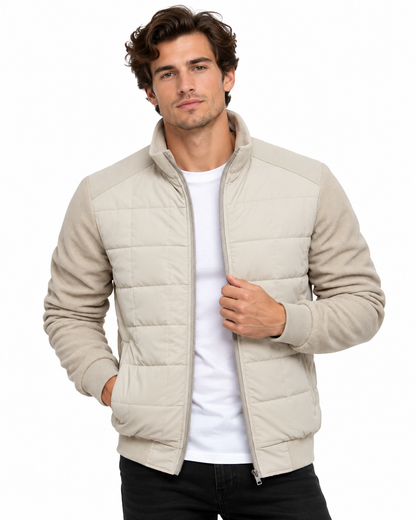 Damian | Veste matelassée avec manches en maille