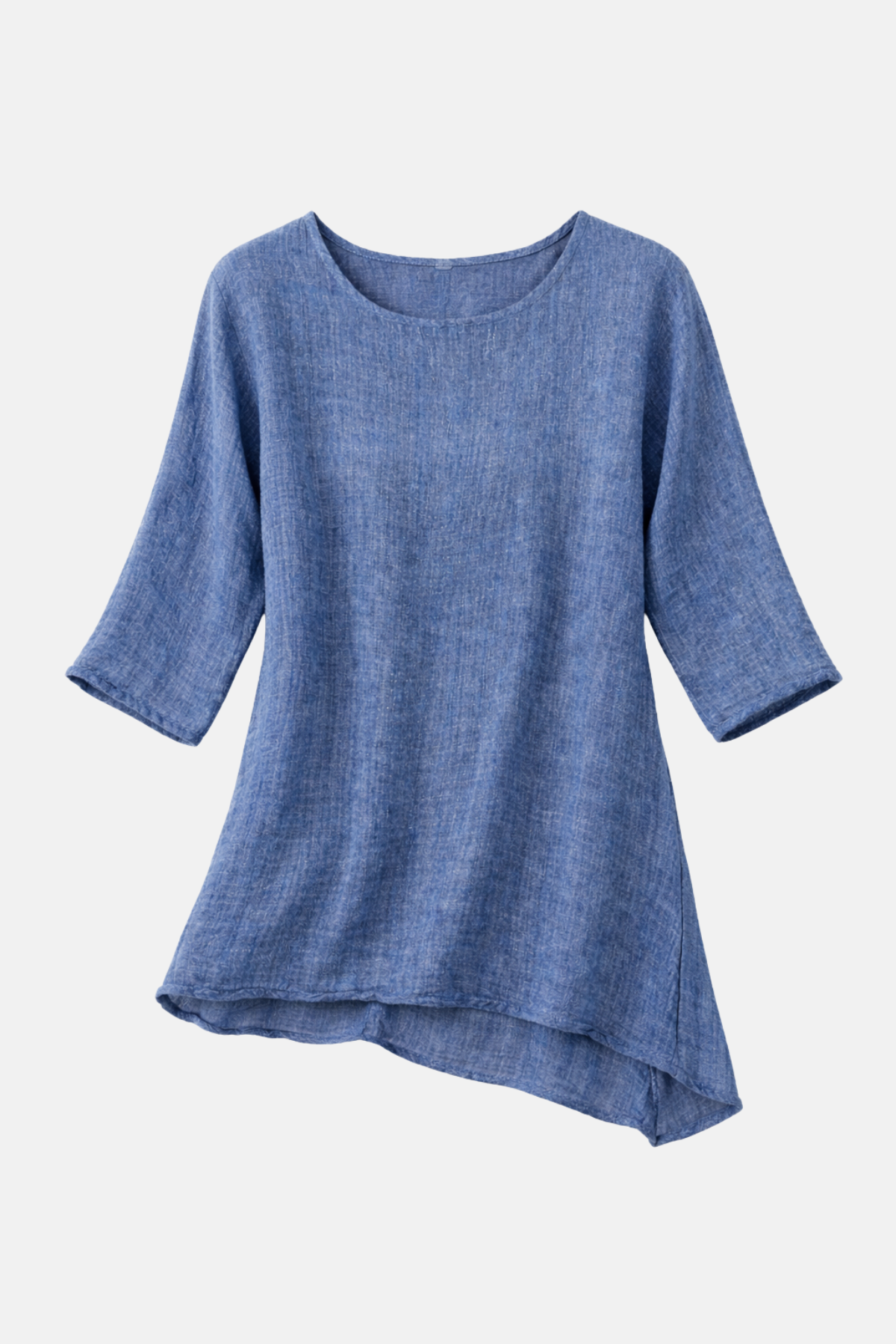 LIVIA | Blouse tunique femme oversize en coton-lin avec décolleté en O