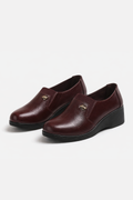 Bottines Éléguantes à Talon Wedge en Cuir