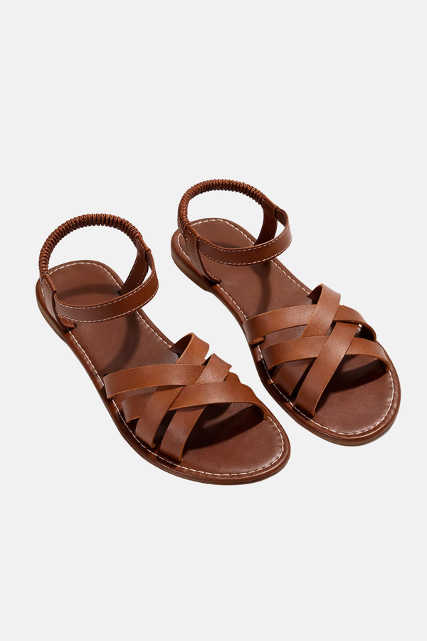 Fatima - Sandales plates tressées