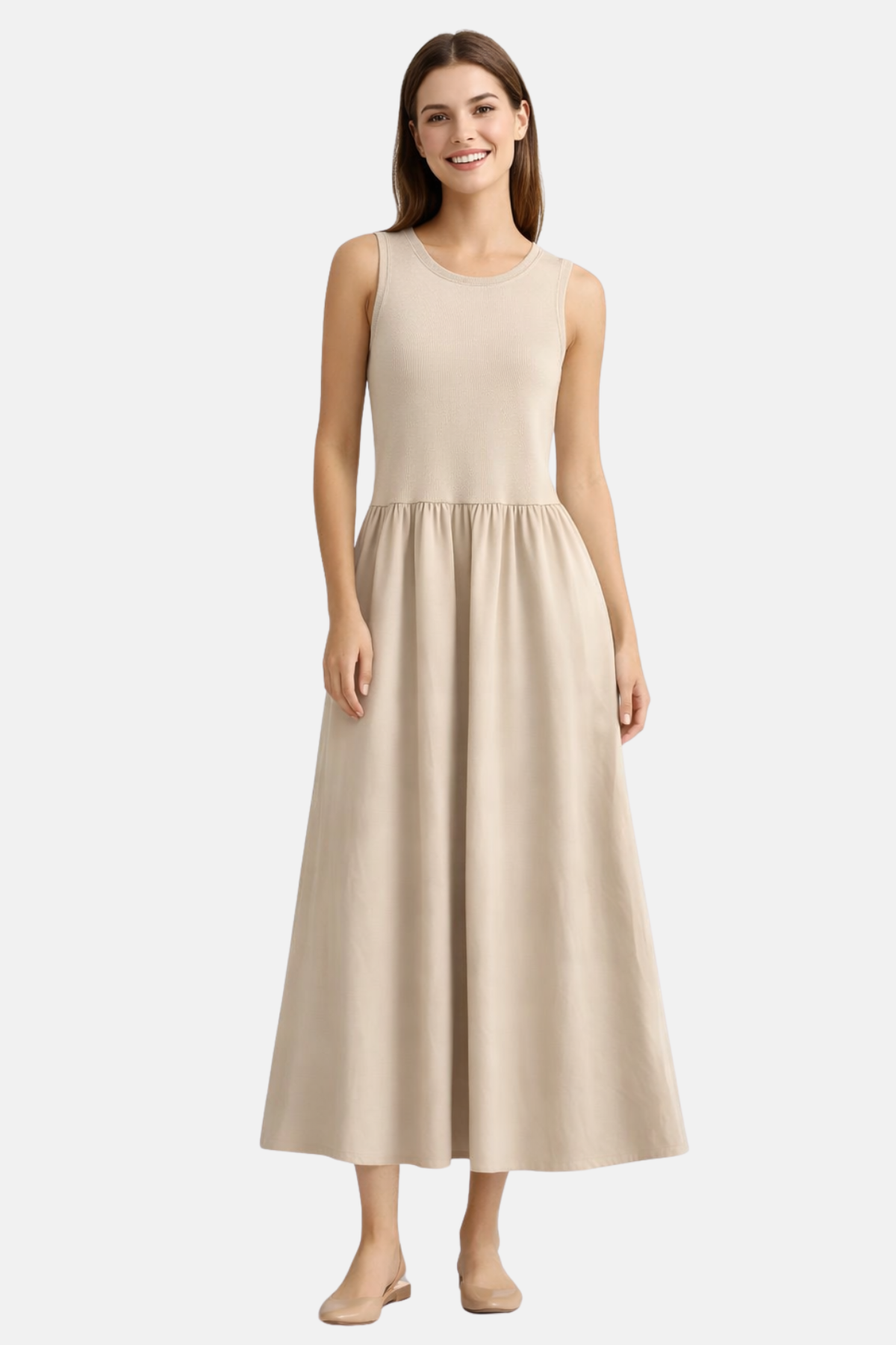 Robe Longue Femme Noire – Sans Manches Élégante & Vintage