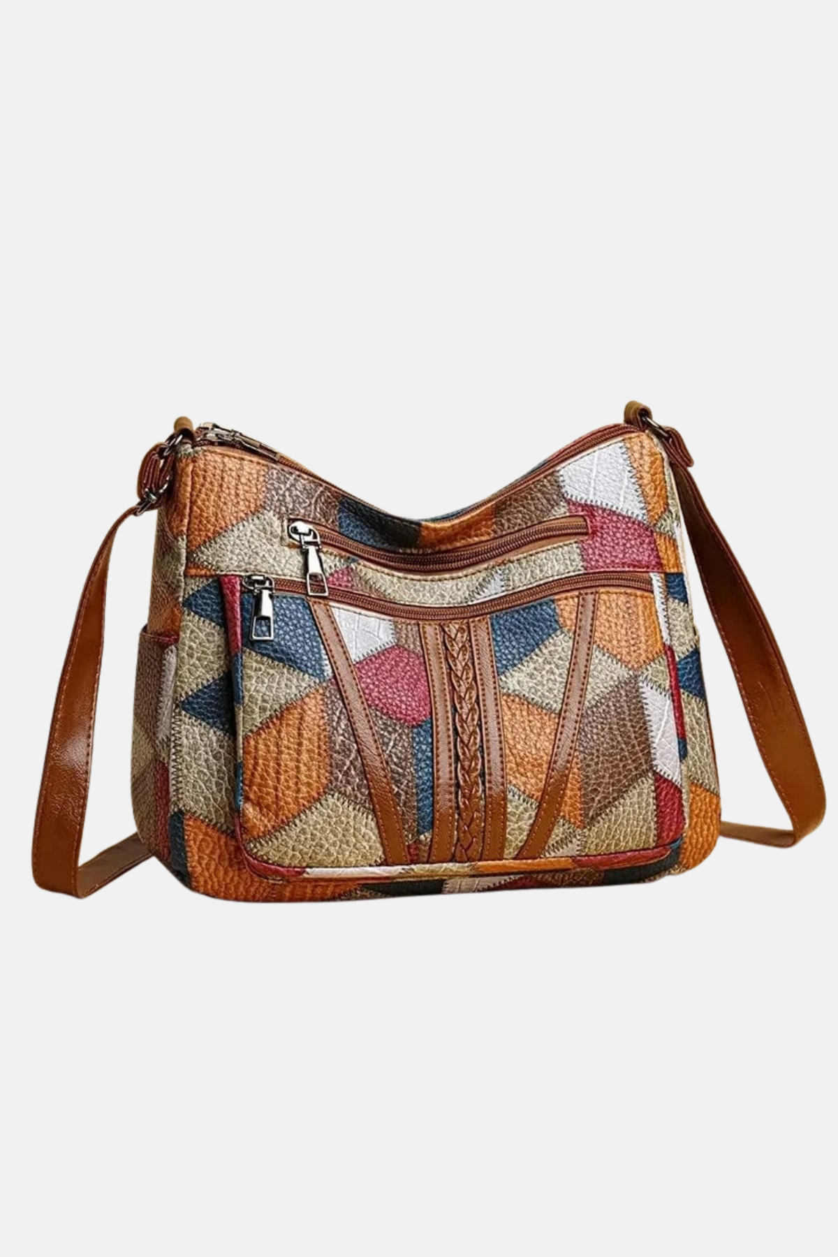 Solara – Sac en Cuir Mosaïque Élégant