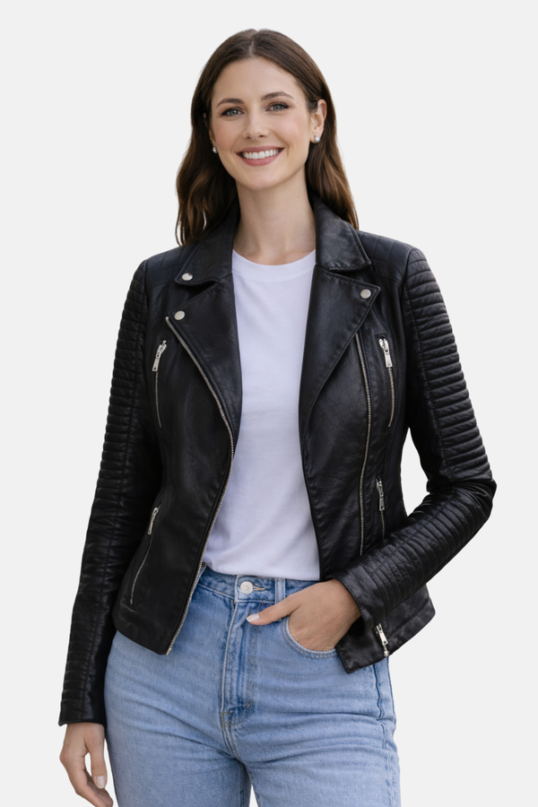 Sabrynne | Veste en cuir