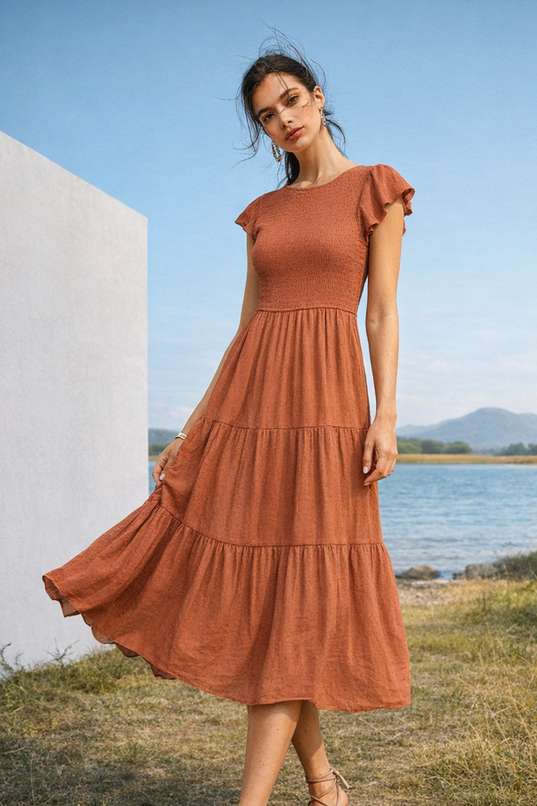 Megan | Robe raffinée couvrant le ventre