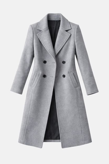 Barbara | Manteau en laine classique à double boutonnage