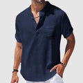 Jim | Chemise Henley Décontractée à Manches Courtes