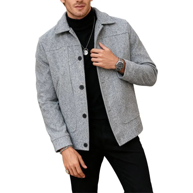 Alejandro | Veste Manteau en Laine Mélangée pour Hommes Casual Affaires