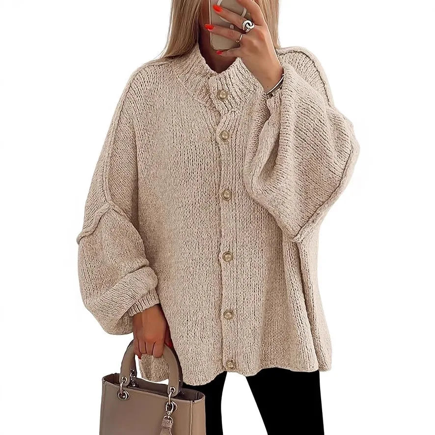 Kaylee | Cardigan Ouvert en Fleece avec Revers