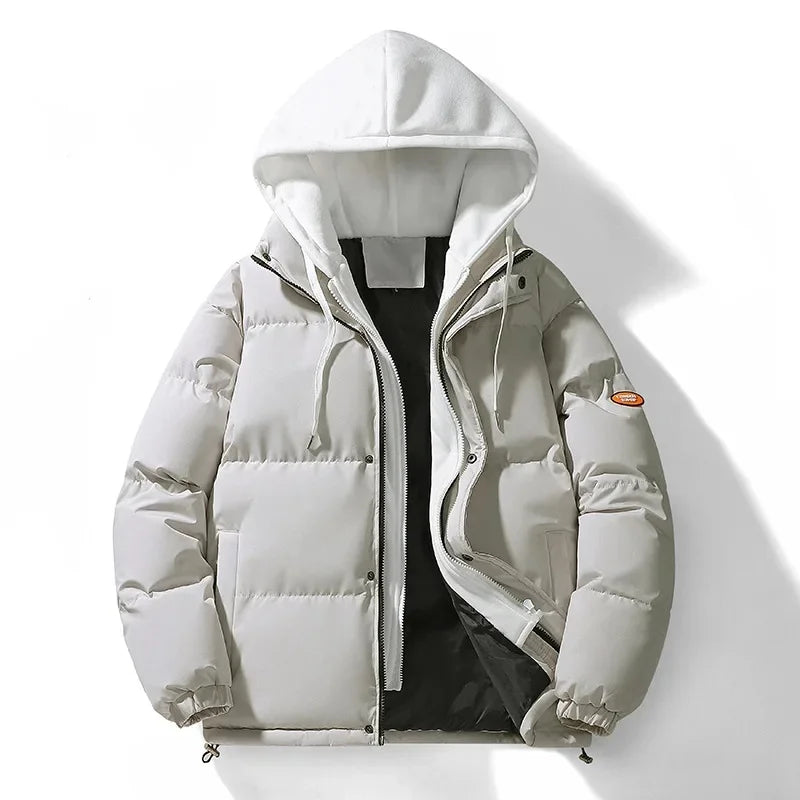 Boulanger | Nouveau Style Faux Deux-Pièces Manteau de Pain Chaud à Capuche