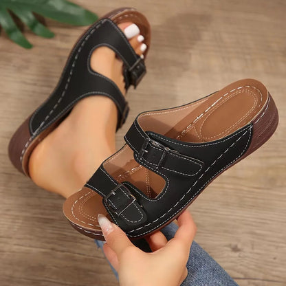 Karen | Chaussons de marche extérieurs à plateforme à double boucle