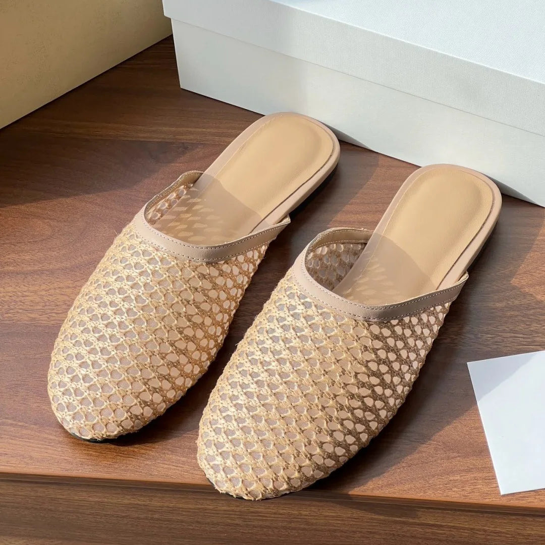 Gabrielle | Sandales Mules en Cuir Véritable pour Femmes