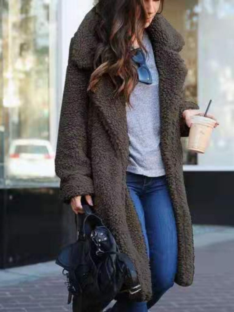 Delphina | Manteau en polaire teddy