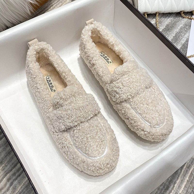 Arielle - Chaussures en peluche avec semelle antidérapante