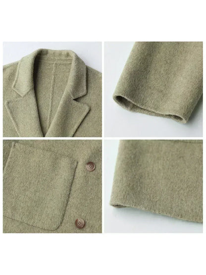 Manteau en Laine Femme – Élégant pour le Bureau