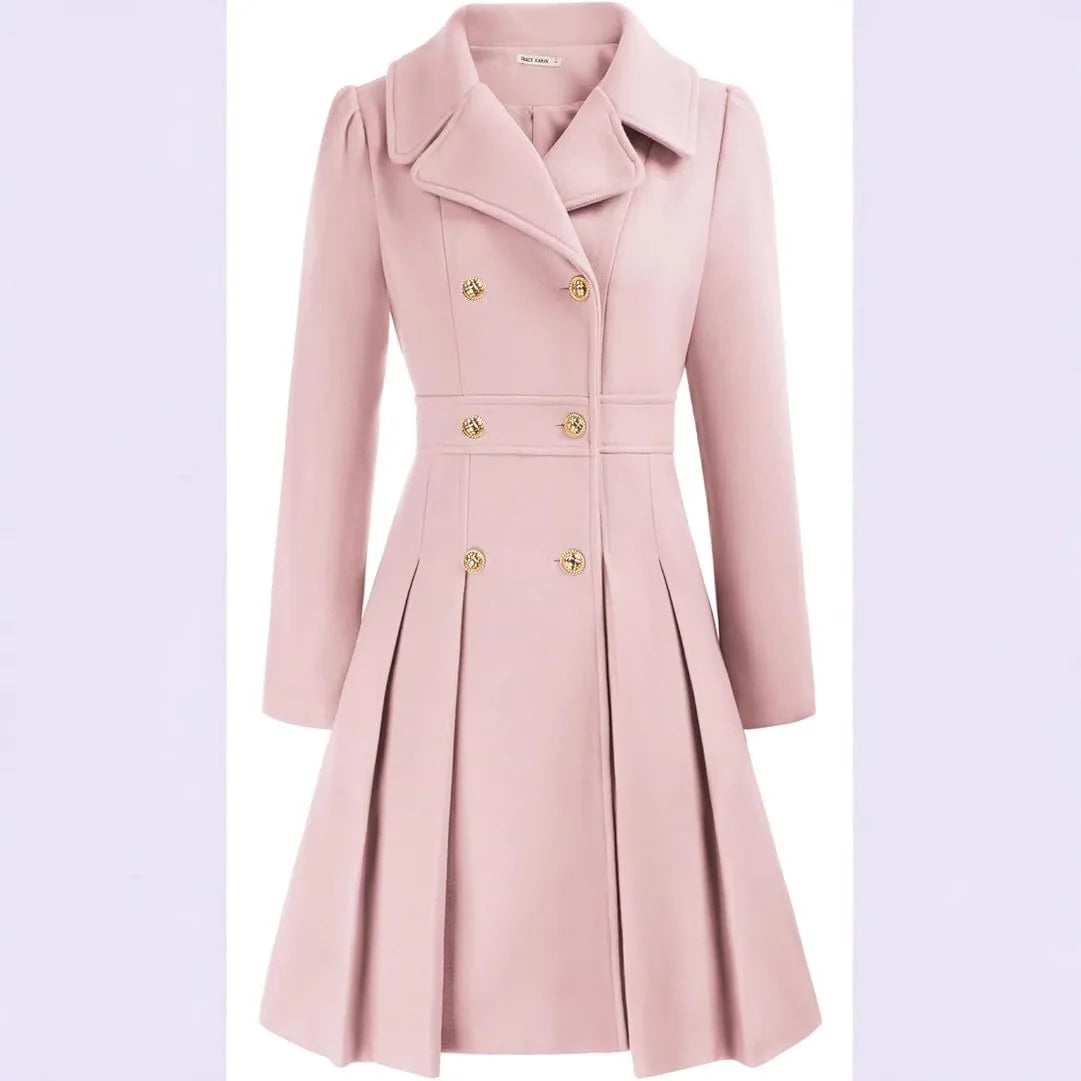 Mirena | Manteau A-ligne épais avec poches