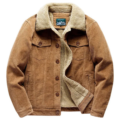 Zayn | Veste d'hiver zippée pour hommes plus manteau en velours