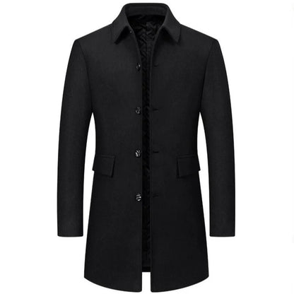 Harvey | Veste longue en laine à col rabattu pour hommes