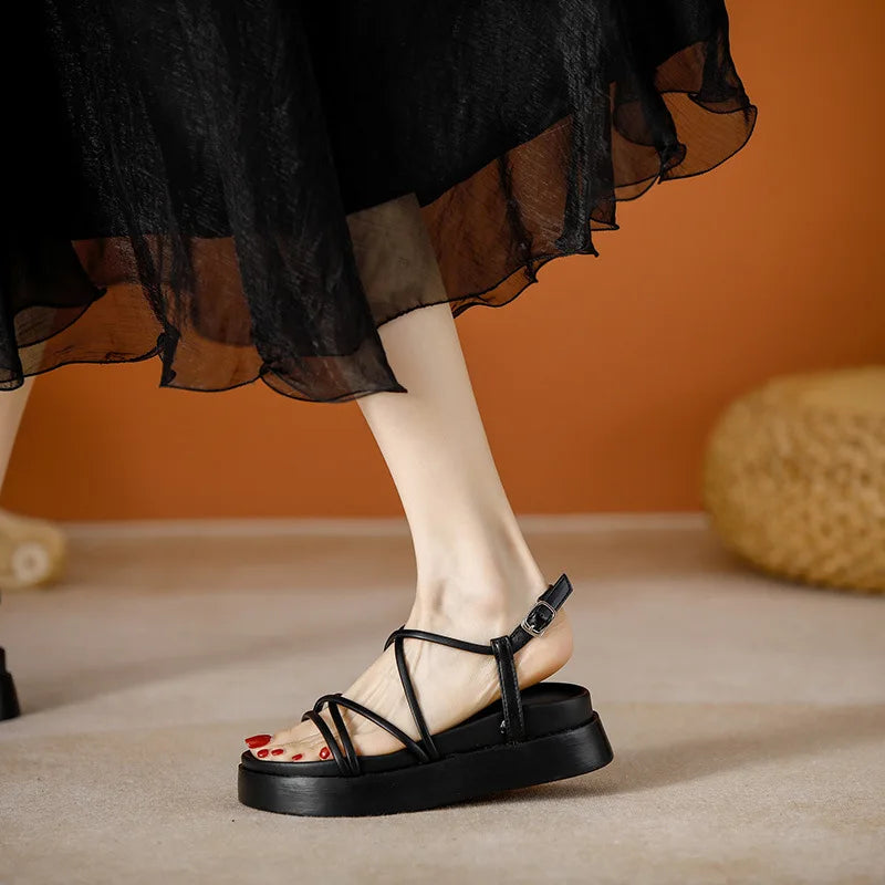 Vera | Sandales à plateforme souple d'été pour femmes à semelle compensée