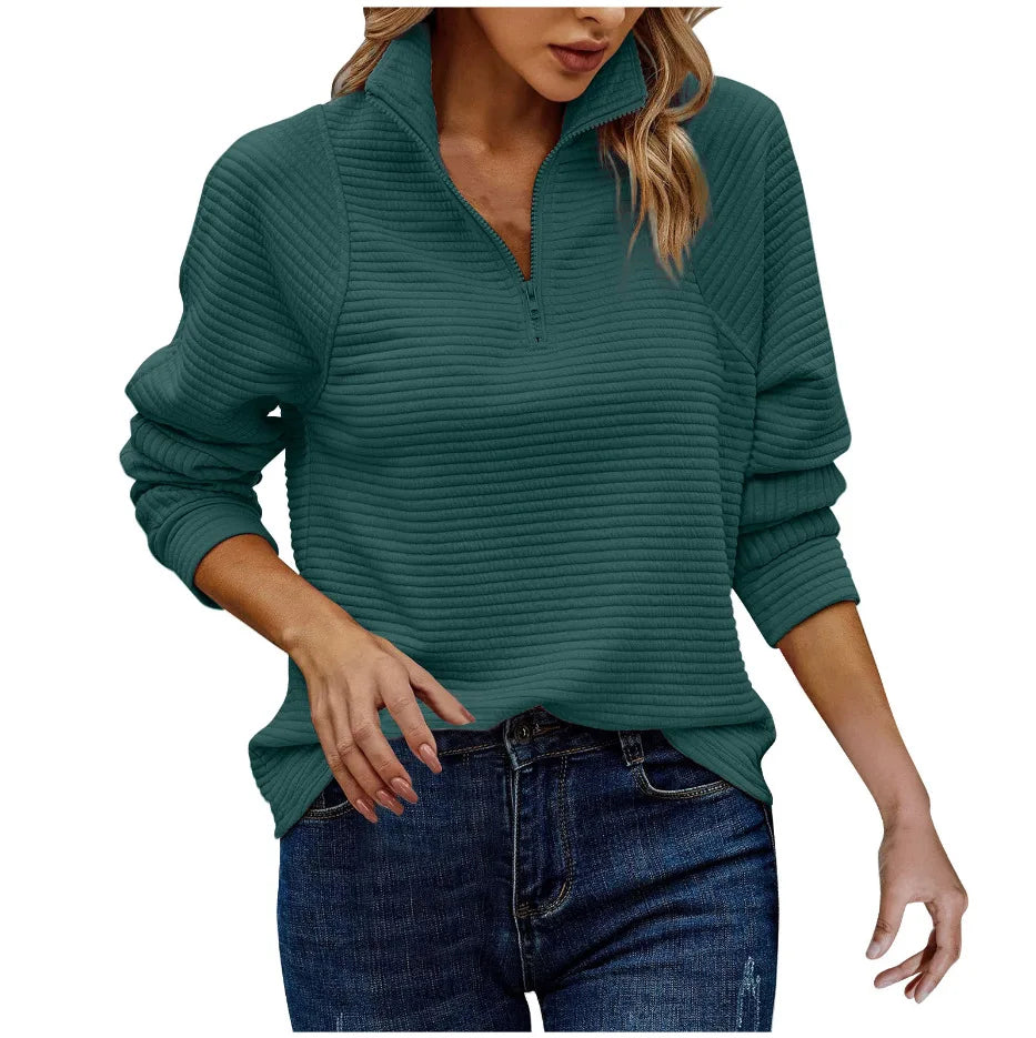 Kiera | Sweatshirts pour femmes à col montant avec fermeture éclair