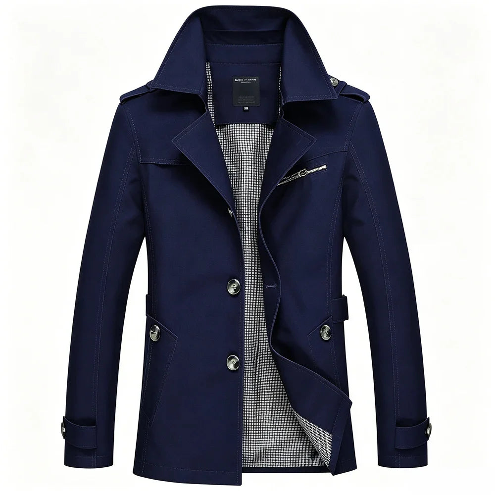 Kingston | Manteau Trench pour Homme, Style Affaires Décontracté, Veste Coupe-Vent