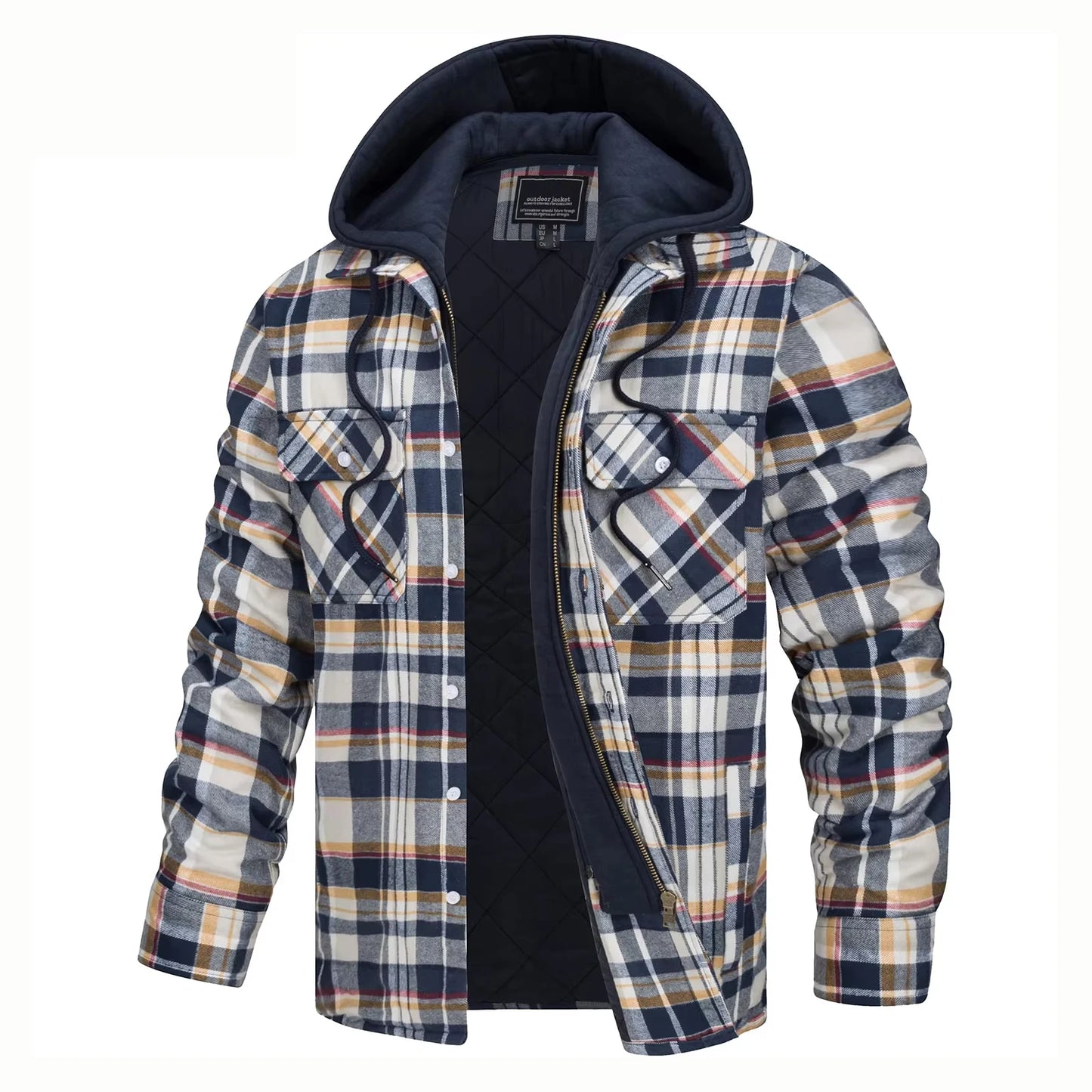 Ashton | Manteaux d'hiver matelassés à carreaux pour hommes