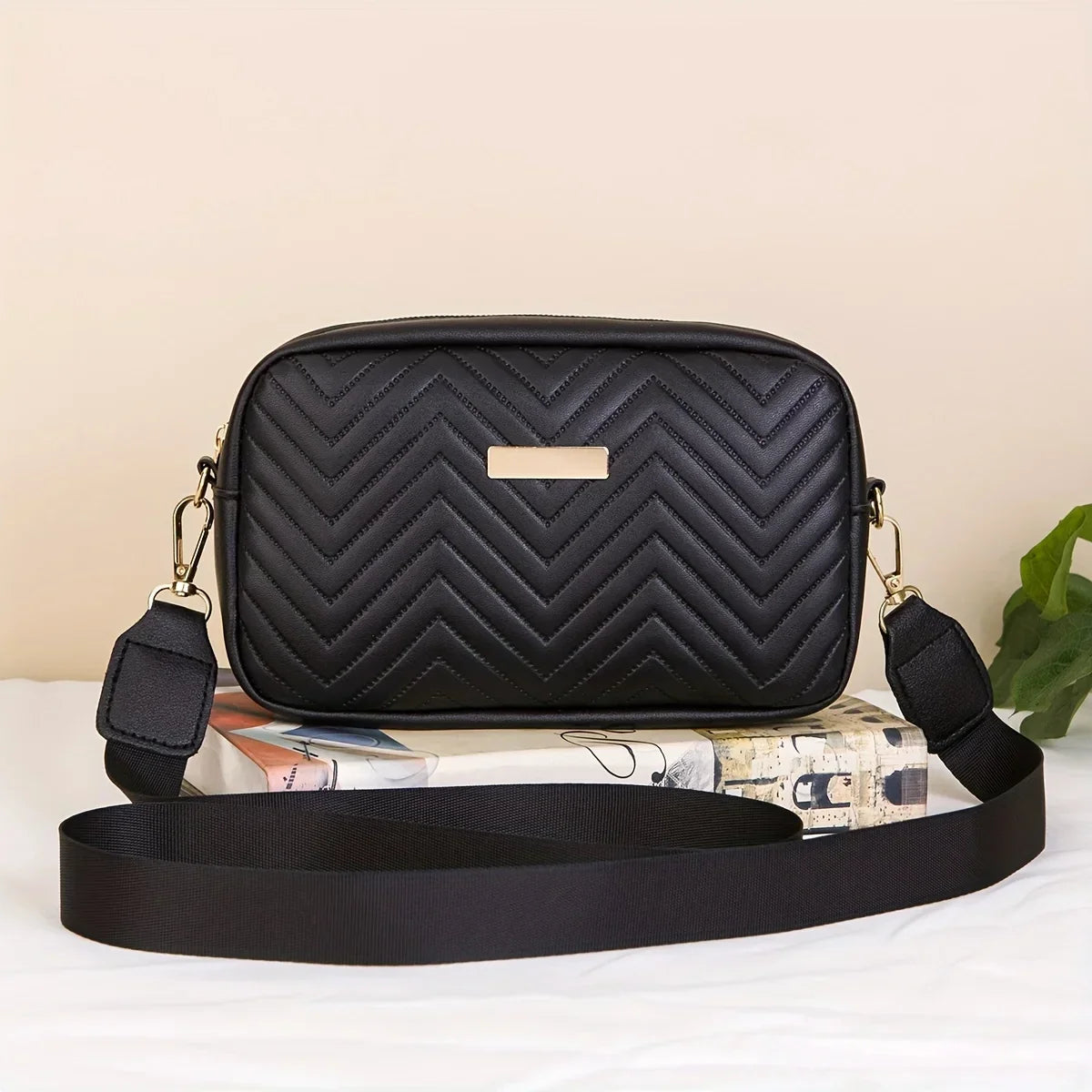 Sac Bandoulière Matelassé Minimaliste – PU Tendance avec Compartiment Téléphone