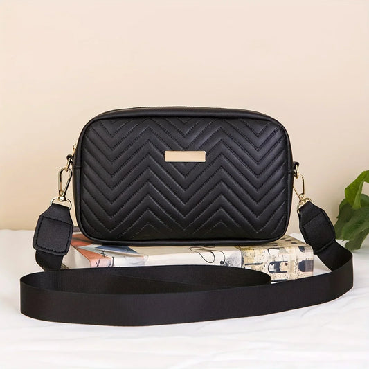 Sac Bandoulière Matelassé Minimaliste – PU Tendance avec Compartiment Téléphone