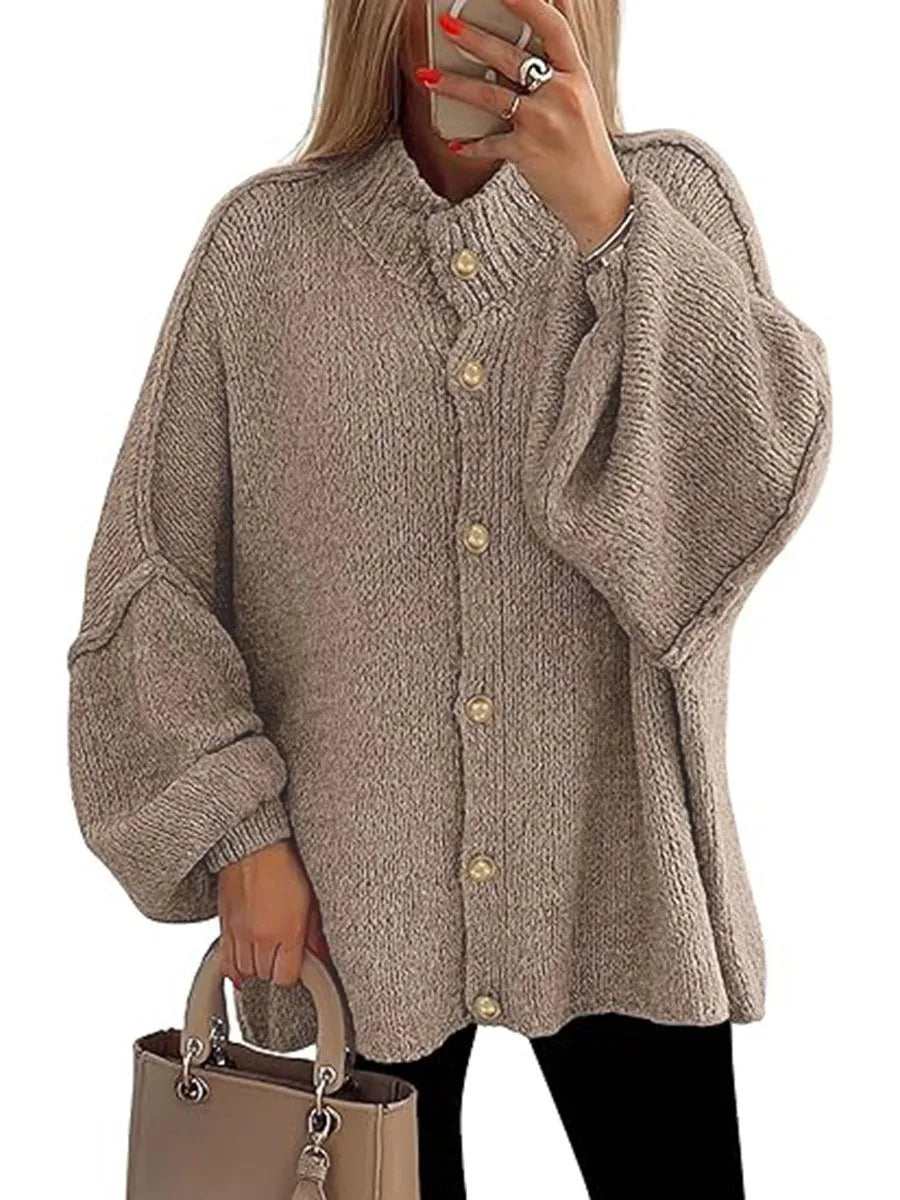 Kaylee | Cardigan Ouvert en Fleece avec Revers