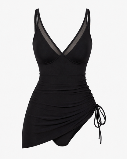 Lena | Robe de bain avec contrôle du ventre et protection solaire