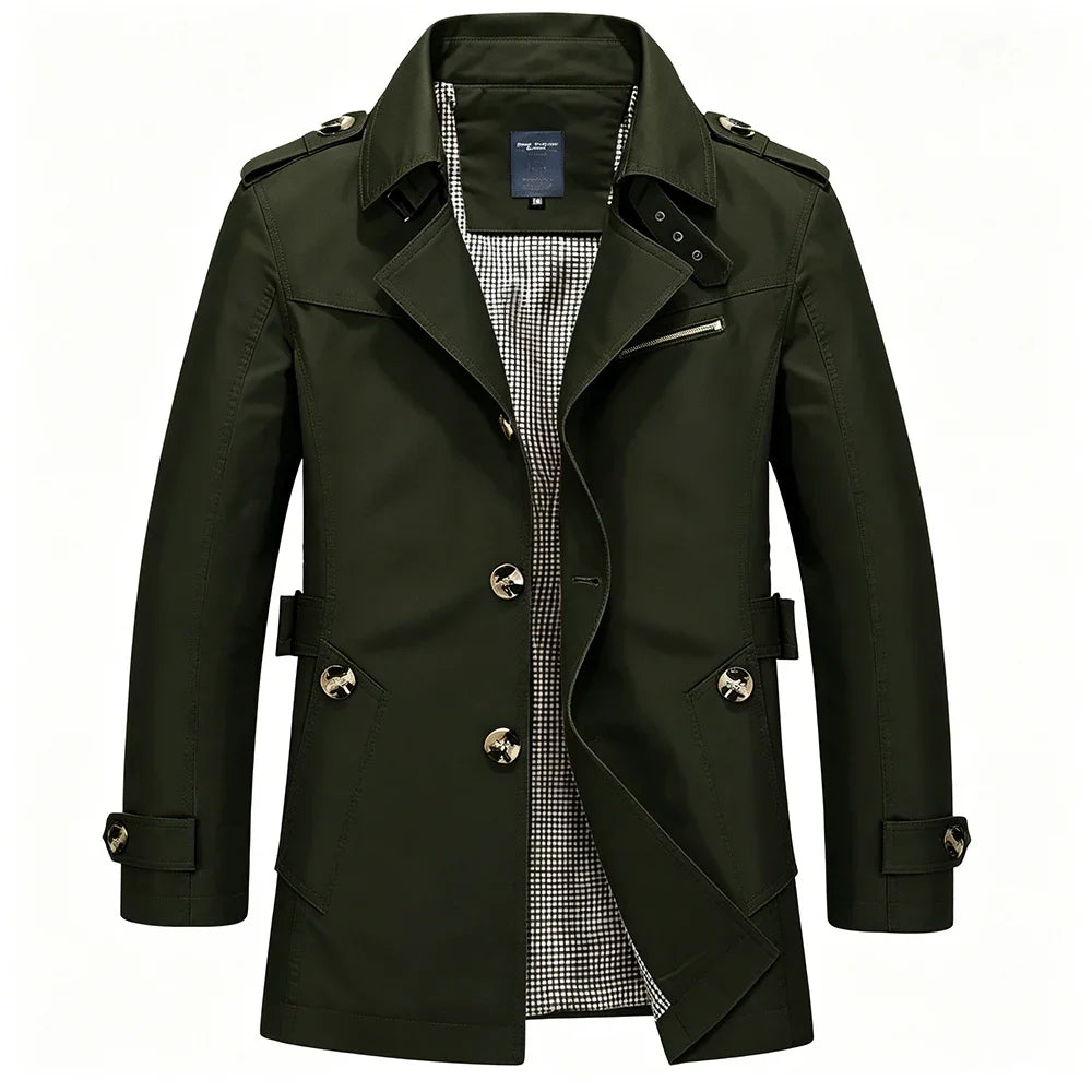 Kingston | Manteau Trench pour Homme, Style Affaires Décontracté, Veste Coupe-Vent