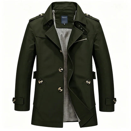 Kingston | Manteau Trench pour Homme, Style Affaires Décontracté, Veste Coupe-Vent