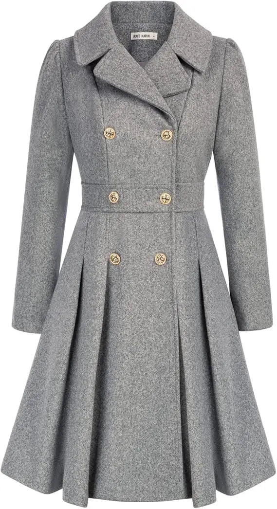 Mirena | Manteau A-ligne épais avec poches