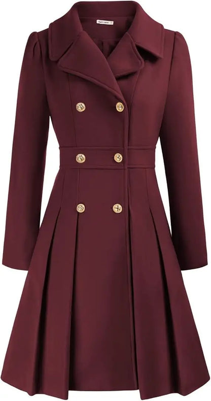 Mirena | Manteau A-ligne épais avec poches