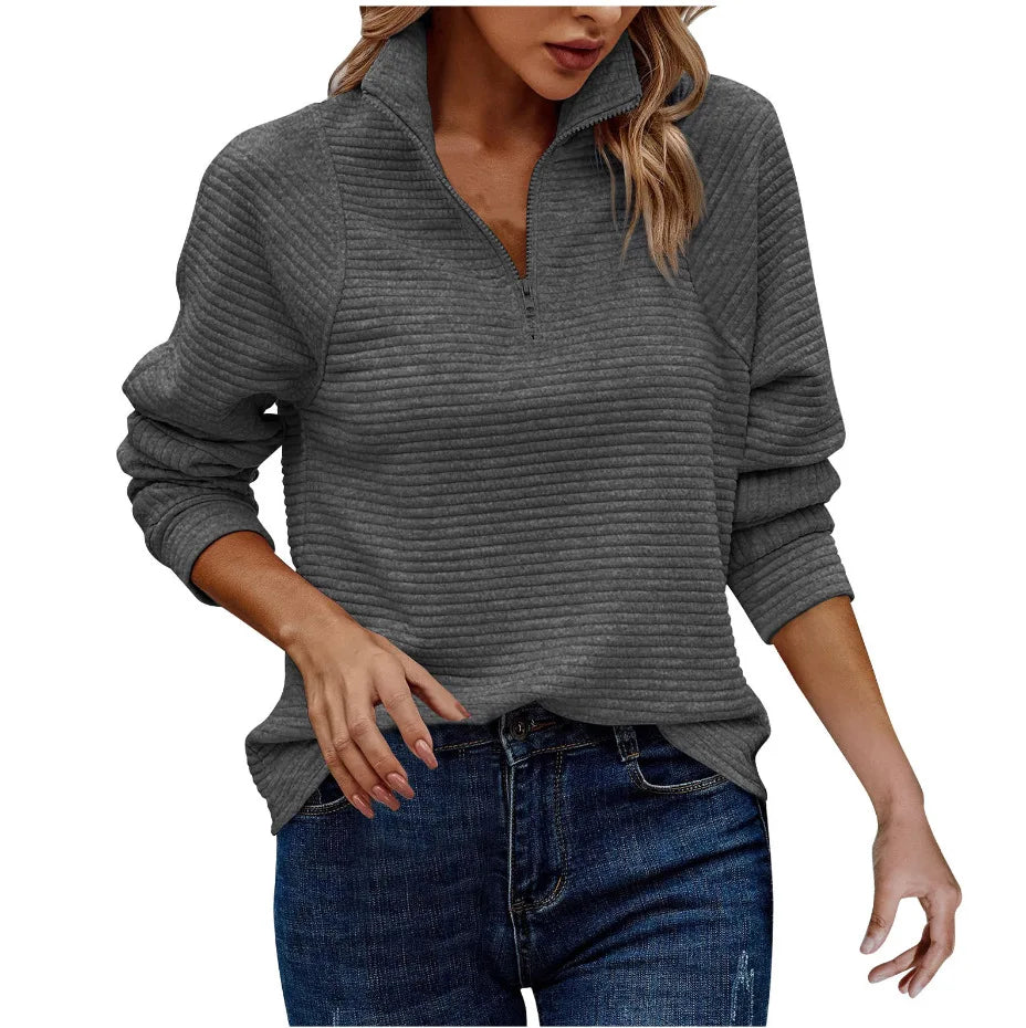 Kiera | Sweatshirts pour femmes à col montant avec fermeture éclair